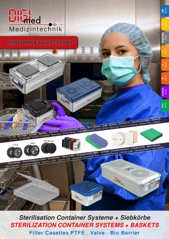 Steril Container mit PTFE Valve und BioBarrier Filter Systeme von digimed Medizintechnik
